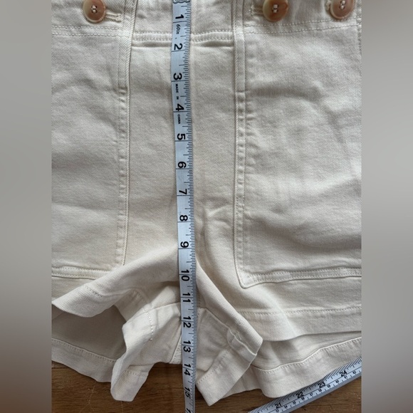 NWOT Anthropologie Pilcro The Kit High Rise Utility Shorts~ Crème~ 32 - Picture 10 of 11